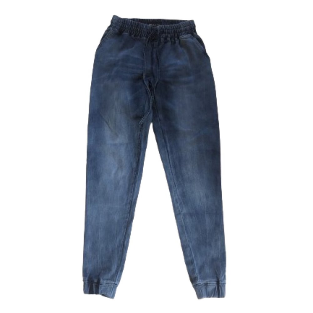 --- Elastic Waist Blue Jeans with Elastic Waist Size Small